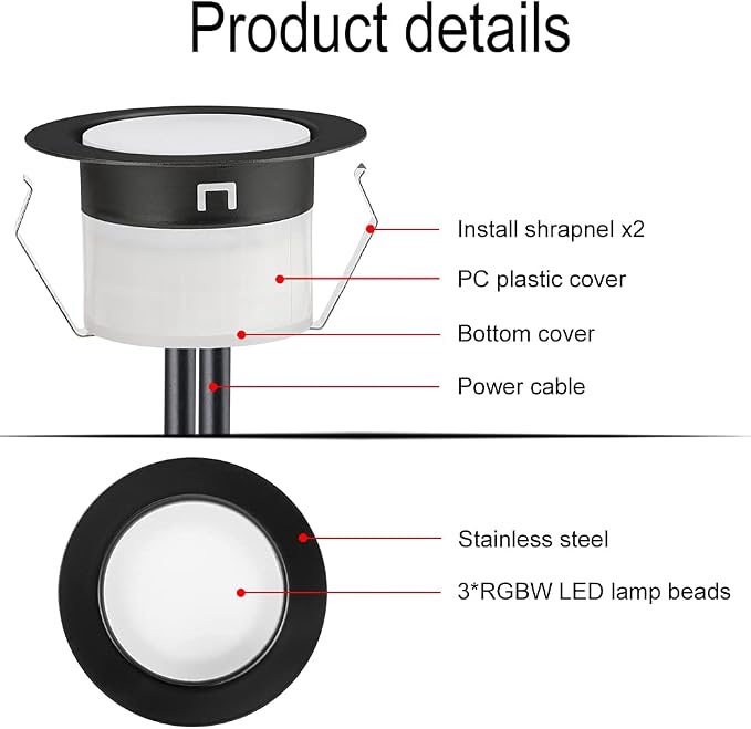 FVTLED Low Voltage Recessed RGBW Deck Light - Image 2