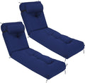 Wenqik Set of 2 Outdoor Chaise Lounge Cushions 76 x 22 x 6 Inch Waterproof by Wenqik