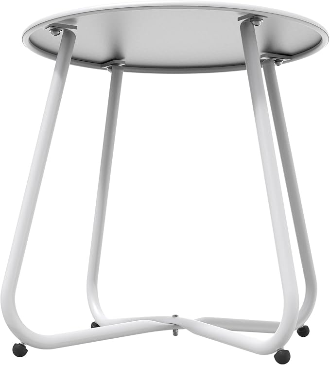 Grand patio Outdoor Side Table 18-inch Round End Table Accent Table - Image 8