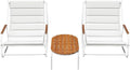 Devoko 3-Piece Patio Furniture Set 2 All-Weather Teslin Chaise Lounge Chairs by DEVOKO