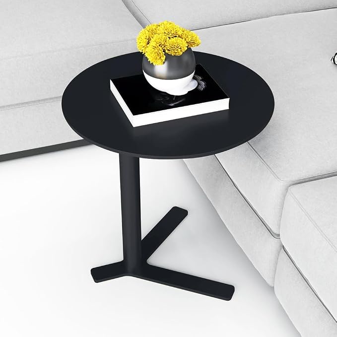 C Shaped Side Table End Coffee Tables, Unique Aesthetics Minimalist Accent - Image 8
