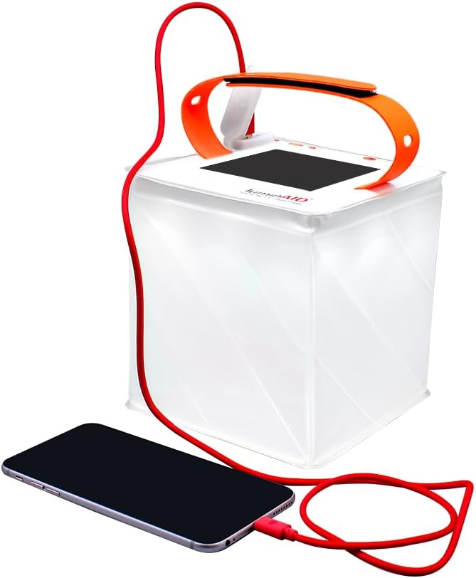 LuminAID Max Quick Inflate 2-in-1 Solar Camping Lantern and Phone Charger by LuminAID