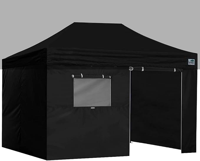 Eurmax USA Full Zippered Walls for 10 x 15 Easy Pop Up Canopy Tent, Enclosure by Eurmax