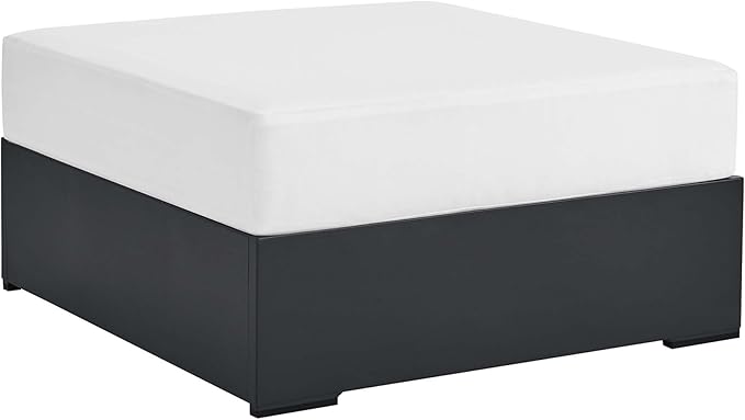 Modway Tahoe Aluminum Ottoman in Gray White by Modway