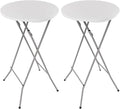 Bonnlo 24" Cocktail Table High Top Table, Folding Round Table Bar Height by Bonnlo