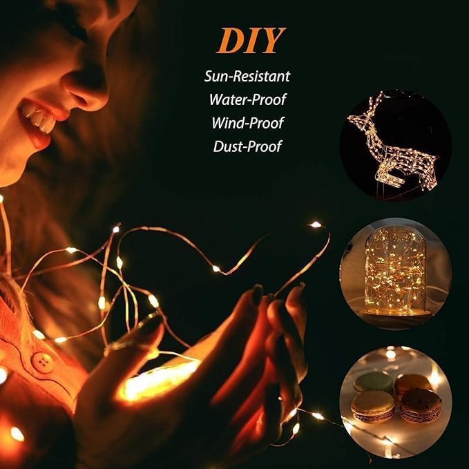 2-Pack 200 LED Solar Fairy Lights Outdoor, Upgraded Oversize Lamp Beads & Super - Image 3