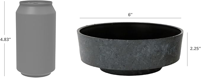 The HC Companies 6 Inch Round Plastic Succulent Capri Bowl 6"x6"x2.25" in - Image 4