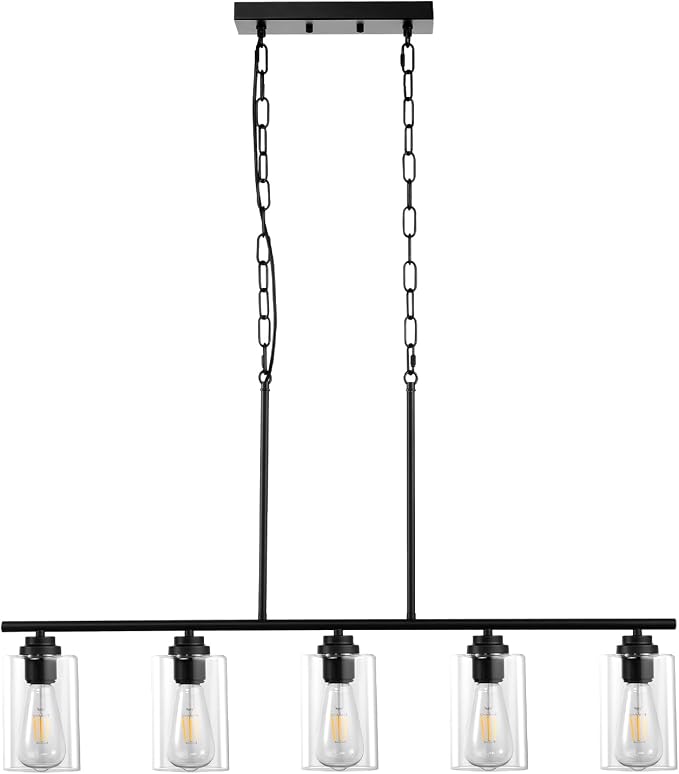 VEVOR 5-Light Kitchen Island Pendant Lights, Adjustable Dining Room Light - Image 9