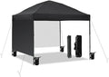 10x10 Pop Up Canopy Tent with 2 Sidewalls, Easy Up Canopy Outdoor Party Sun by AERGERGER