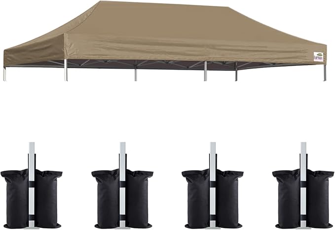 Eurmax USA 10x20 Pop Up Canopy Replacement Canopy Tent Top Cover, Instant by Eurmax
