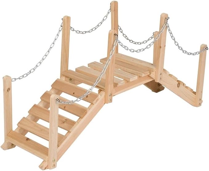 Pemberly Row Transitional Cedar Wood Decorative Garden Bridge, 3 ft, - Image 4