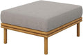 Modway Wren Teak Wood Outdoor Ottoman in Natural Driftwood by Modway