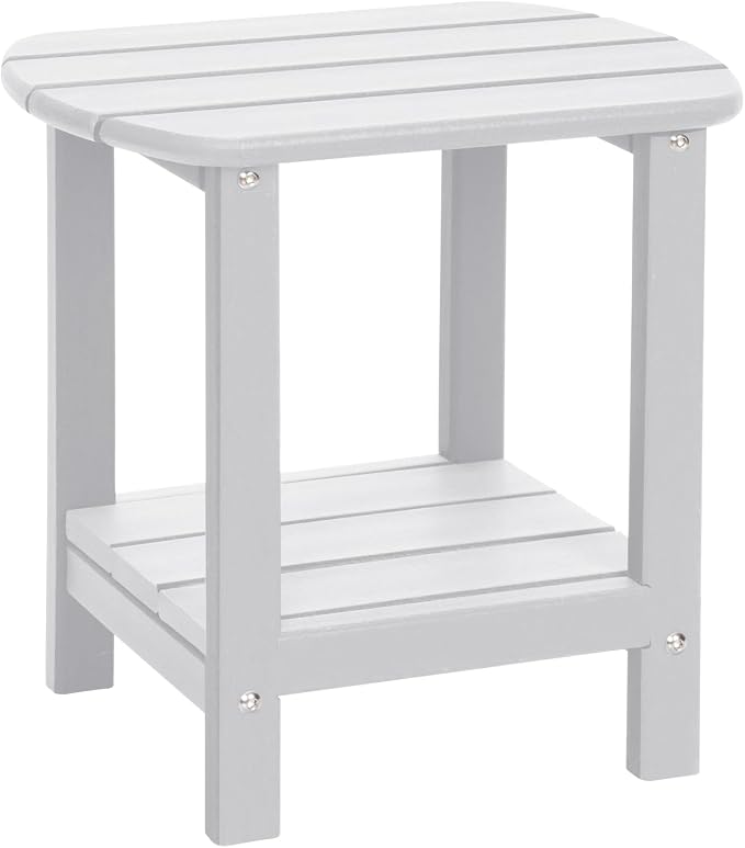 Adirondack Outdoor Side Table, 16.5” HDPE Small Patio Table by LOENIY
