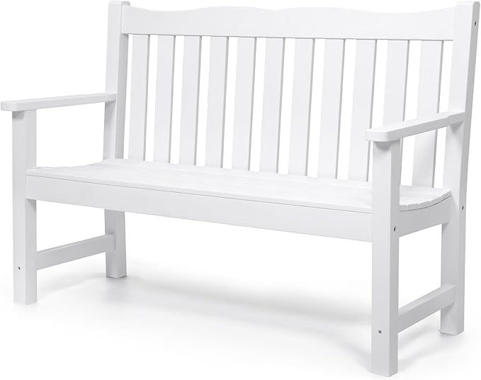 Stoog 2-Person Outdoor Bench, All-Weather HIPS Plastic Garden Bench by Stoog
