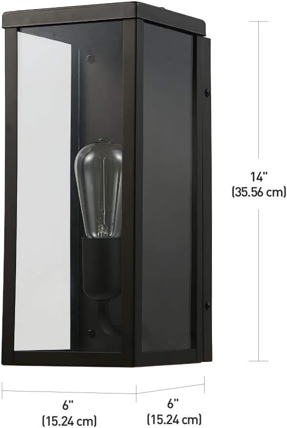 GLOBE Electric 44199 Donald 1-Light Outdoor Indoor Wall Sconce, Bulb Included - Image 2
