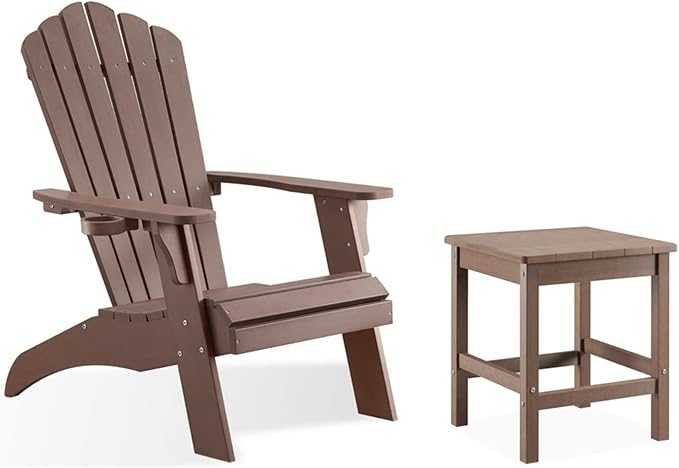 Pslivam Outdoor Side Table, 15.6" Poly Lumber Adirondack Side Table, Weather - Image 3