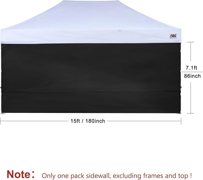 ABCCANOPY Instant Canopy SunWall 10x15 FT, 1 Pack Sidewall Only, No Frame or Top - Image 2