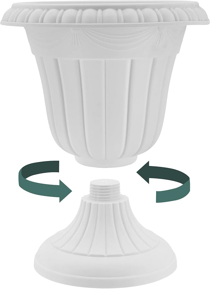 Arcadia Garden Products PL20WW Indoor/Outdoor Classic Traditional Plastic Urn - Image 5