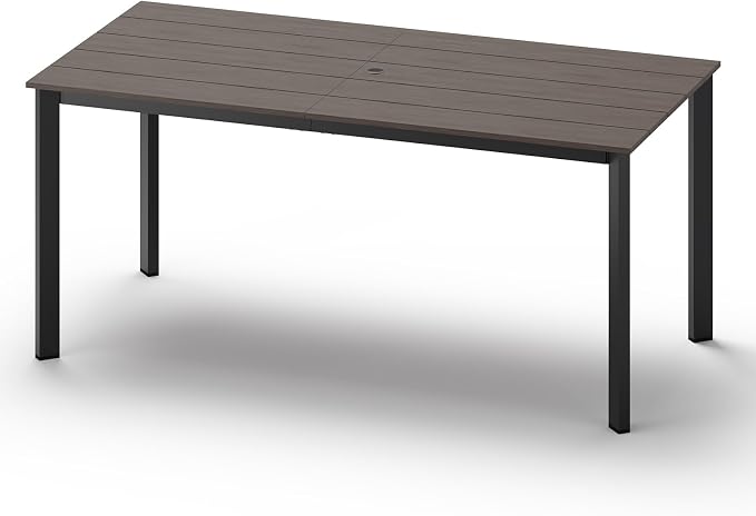 Outdoor Patio Dining Table, Aluminum & HDPS Outdoor Table by ComfCove