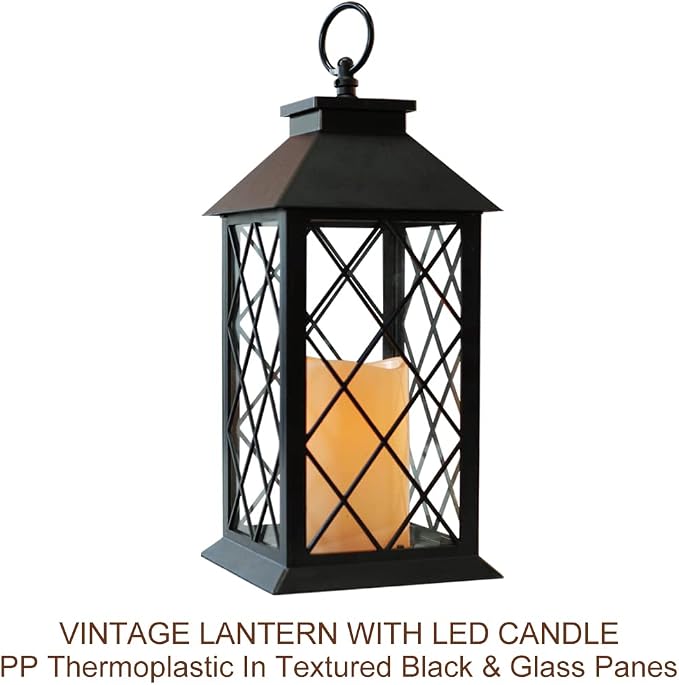 Bright Zeal 2-Pack 13.5" Vintage Candle Lantern - Image 2