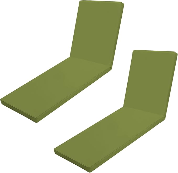 Outdoor Chaise Lounge Cushions for Patio, Waterproof Replacement Seat Pads for by Iheqard