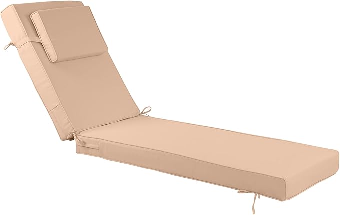 Chaise Lounge Cushions Outdoor 72x21x4 Inch, Patio Lounger Chair Cushion by Unknown
