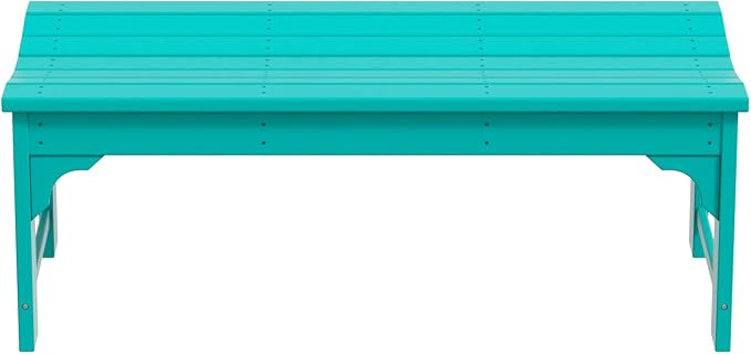 WO Home Furniture 48" Modern Backless Bench, HDPE Plastic - Image 5