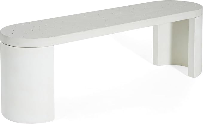Christopher Knight Home Vex Set of 2 Concrete Outdoor Bench - Image 8