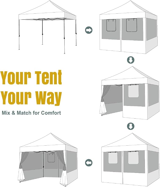 CROWN SHADES 10x10 Pop Up Canopy Tent - Image 3