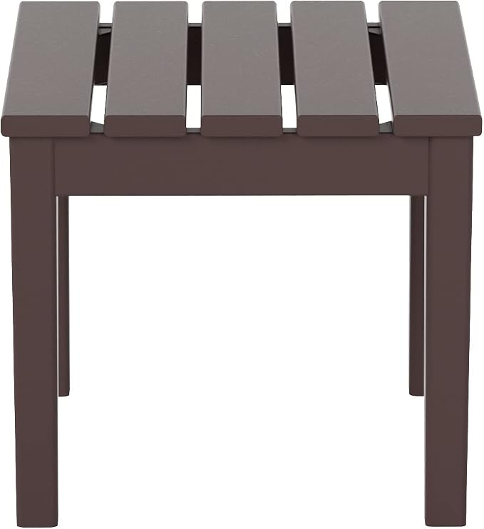 WestinTrends Ashore Outdoor Patio Modern Adirondack Side Table, Dark Brown - Image 5