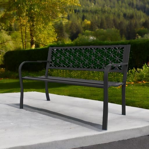VINGLI 50" Outdoor Bench Metal - Image 2