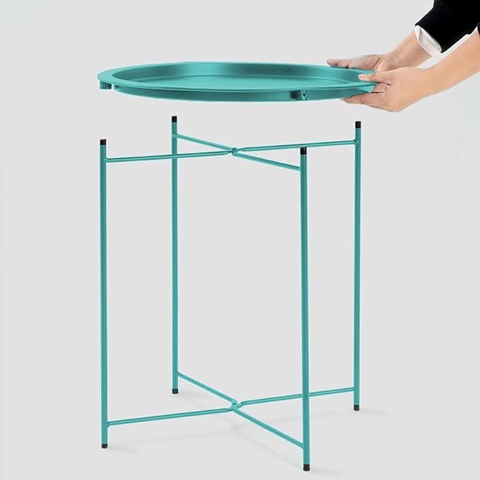 Garden 4 you End Table Set of 2, Outdoor Side Table, Small Patio Table Metal - Image 6