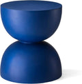 Glitzhome Outdoor Side Table, Round Accent End Table, Lightweight Hourglass by Glitzhome