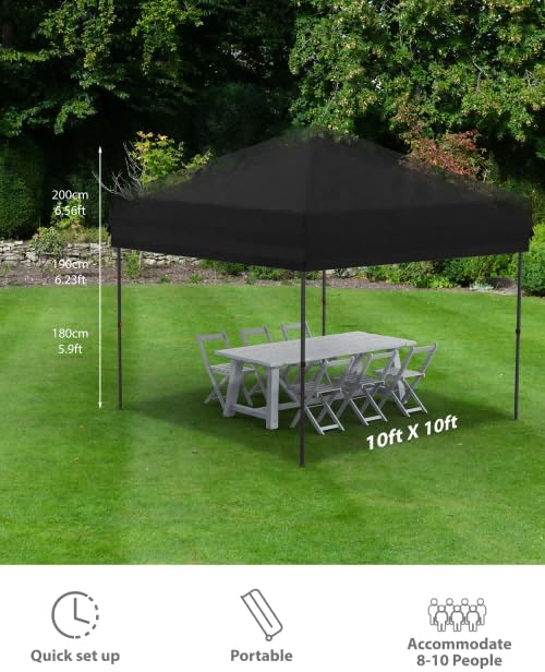 10x10 Pop Up Canopy with Removable 4 Sidewalls - Image 3