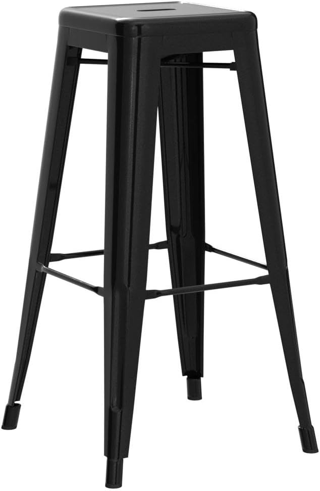 Yaheetech 30 Inch Metal Bar Stools Set of 4, Bar Height Backless Bartools - Image 4