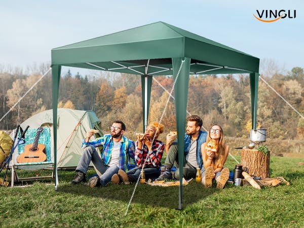 VINGLI 6.5x6.5 Pop Up Canopy Tent, Outdoor Tent Canopies Foldable Portable - Image 2