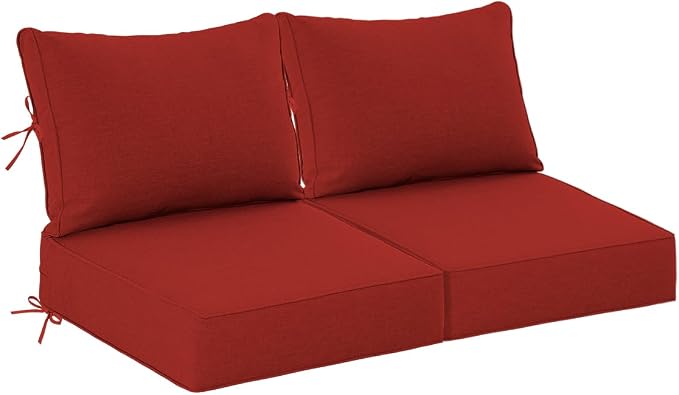 Sundale Outdoor Olefin Deep Seat Cushion Set of 2, Patio Chair Cushion and by SundaleOutdoor