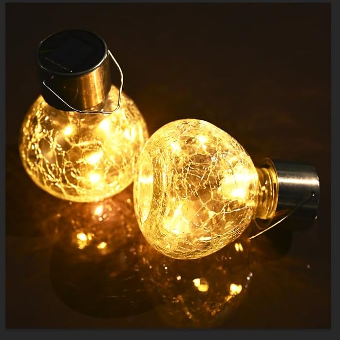 GIGALUMI Hanging Solar Lantern, 4 Pack Outdoor Christmas Decorations, Hanging - Image 10
