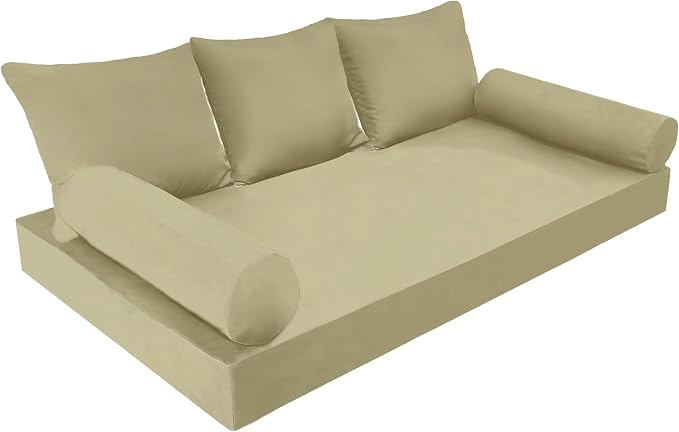 Twin Size Porch Swing Bed Mattress Cushion Cover Set, Waterproof Outdoor Daybed by Sqodok