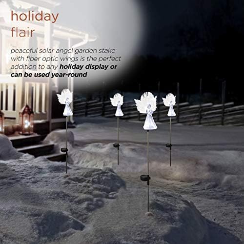 Alpine Corporation 37”H Outdoor Solar Angel Garden Stakes - Image 9