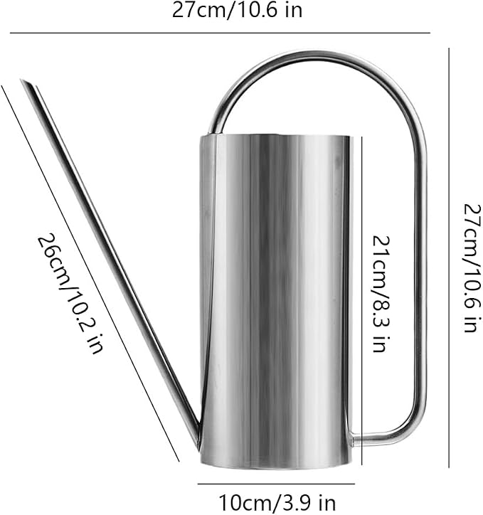 Watering Can for Indoor Plants, 50 oz/1.5L Stainless Steel Watering Can Pot - Image 4
