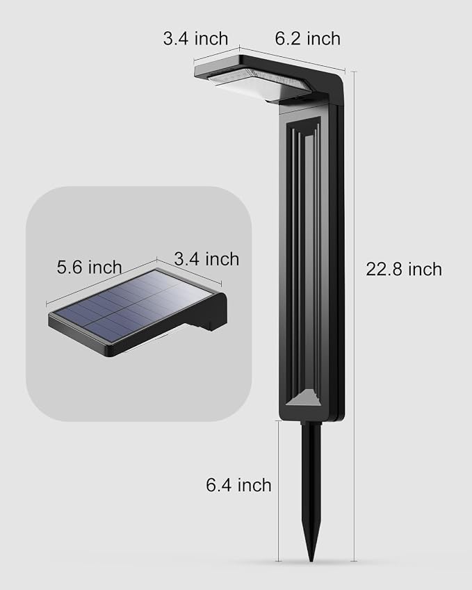 6 Pack Solar Powered Pathway Lights Outdoor Waterproof 30 LED Bright Walkway - Image 9