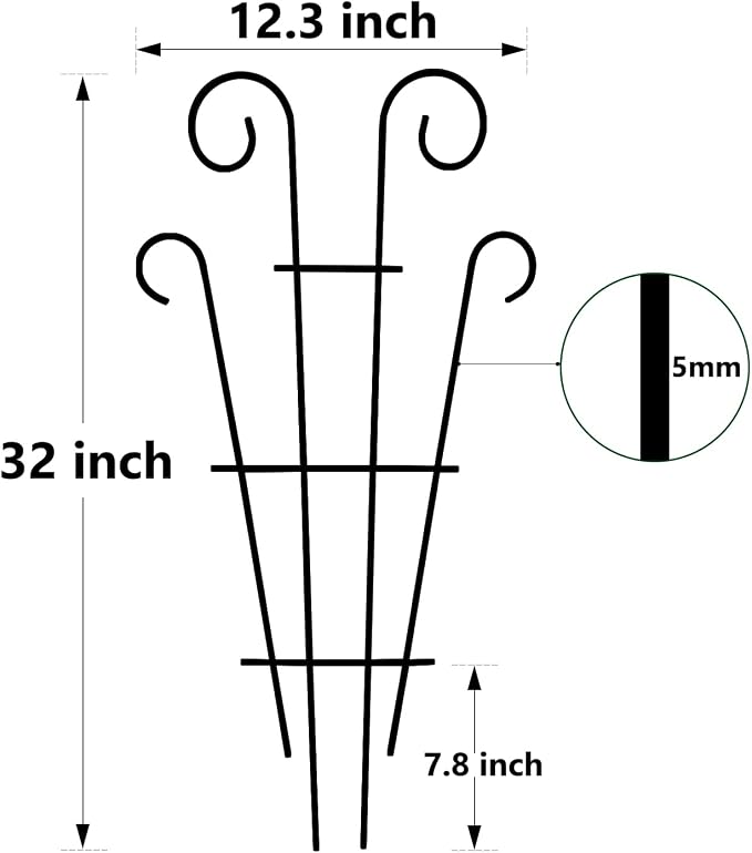 4 Pack 32'' Indoor Plant Trellis - Image 2