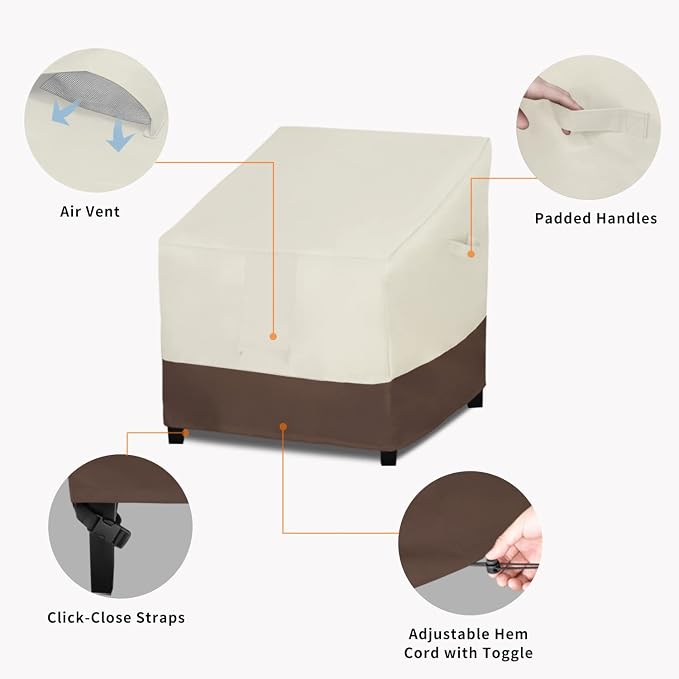 Easy-Going Outdoor Chair Cover Waterproof, Heavy Duty Patio Chair Cover - Image 4