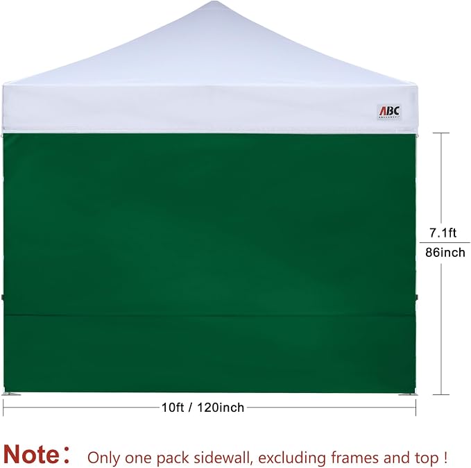 ABCCANOPY Instant Canopy SunWall 10x10 FT, 1 Pack Sidewall Only, No Frame or Top - Image 2