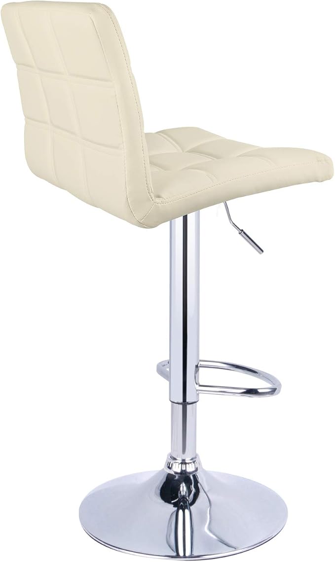 Leopard Modern Square PU Leather Adjustable Bar Stools - Image 7