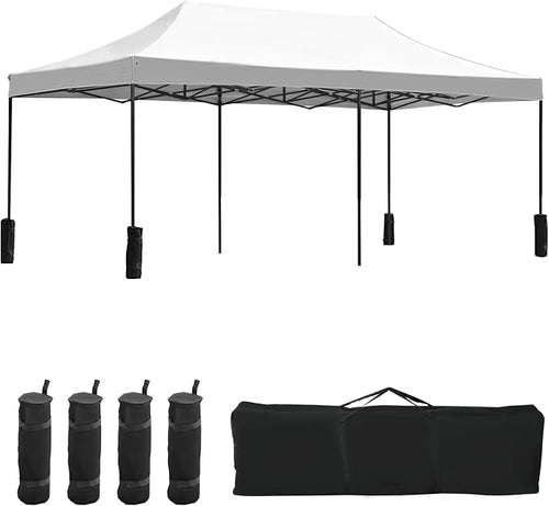 10x20fT Pop-Up Canopy Tent – Adjustable Height Outdoor Gazebo, Quick Setup by BestOffice