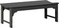 WO Home Furniture Outdoor 46" Backless HDPE Adirondack Bench, Poly Lumber Seat by WOHomeFurniture