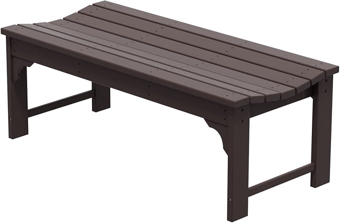 Westin Outdoors Malibu WO 48" Length Backless Poly Wood Outdoor/Garden Bench - Image 8
