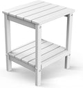 GREENVINES Adirondack-Outdoor-Side-Table | 14 x 13 Inches | HDPE Plastic | All by GreenVines